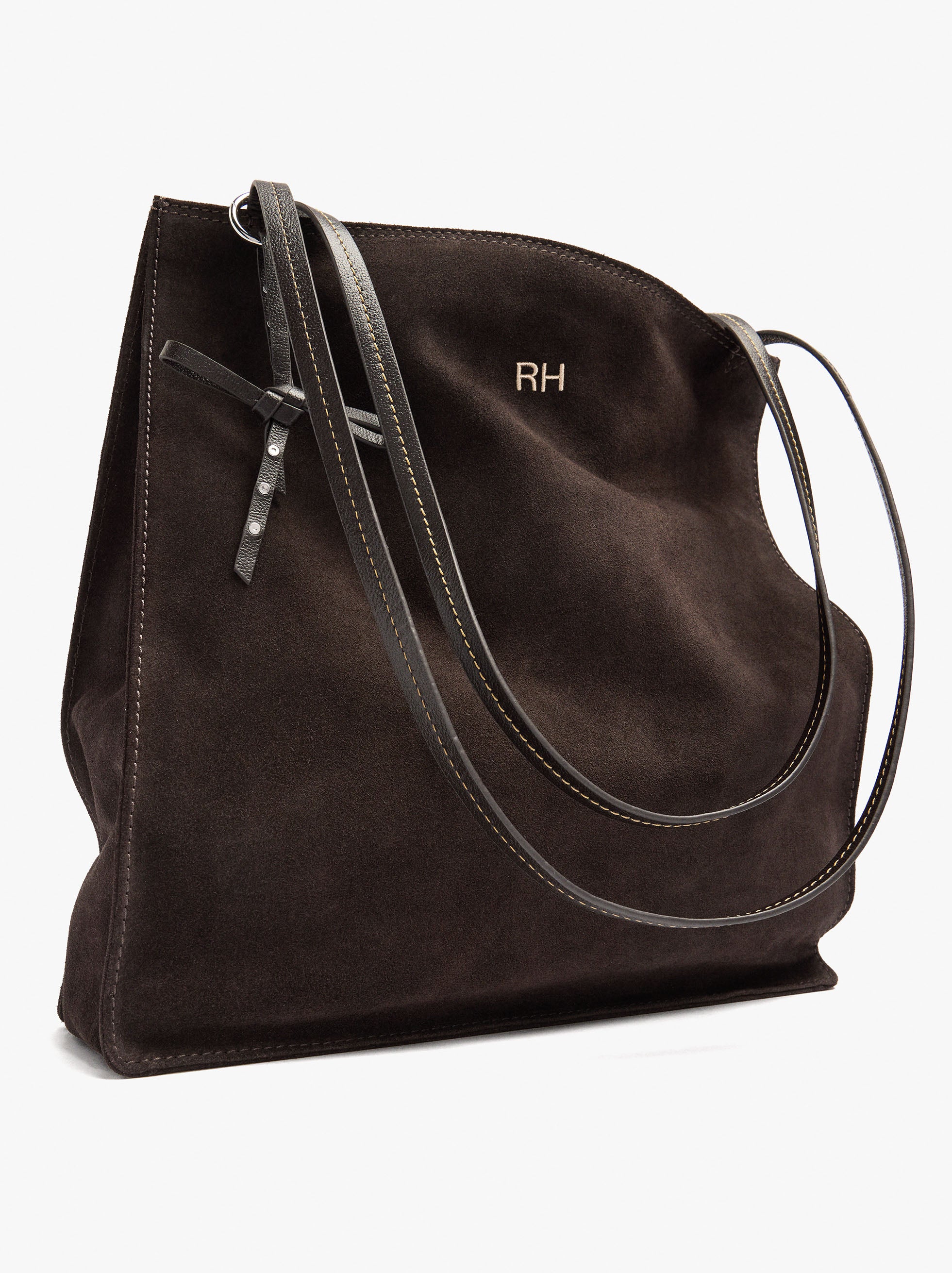 Bolso Shopper Rectangular Con Piel