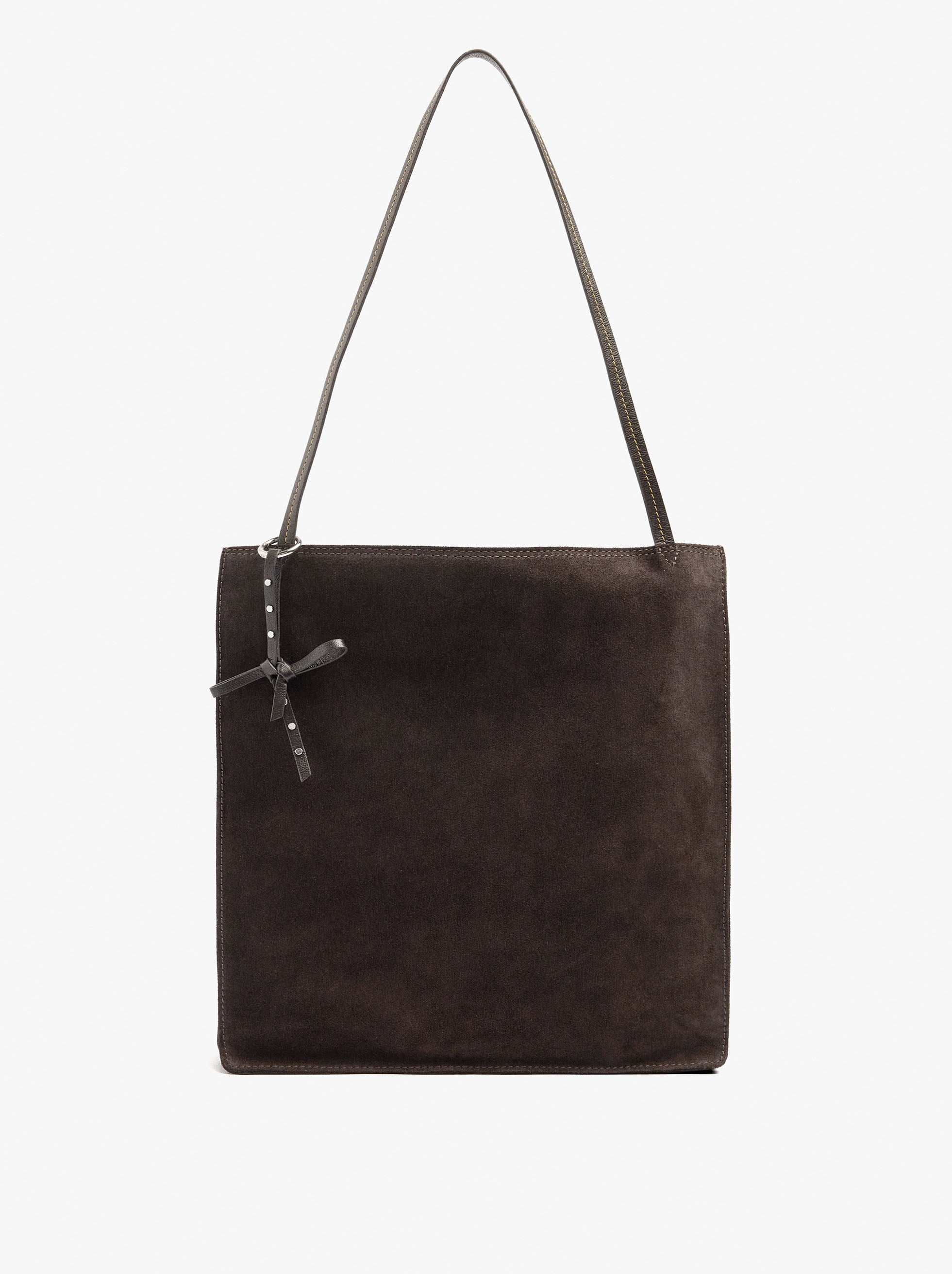 Bolso Shopper Rectangular Con Piel
