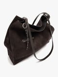 Bolso Shopper Rectangular Con Piel