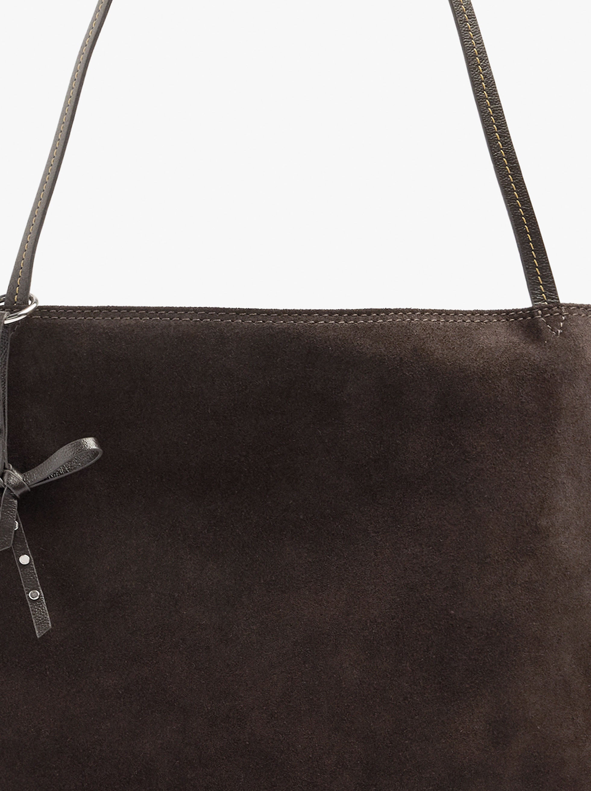 Bolso Shopper Rectangular Con Piel