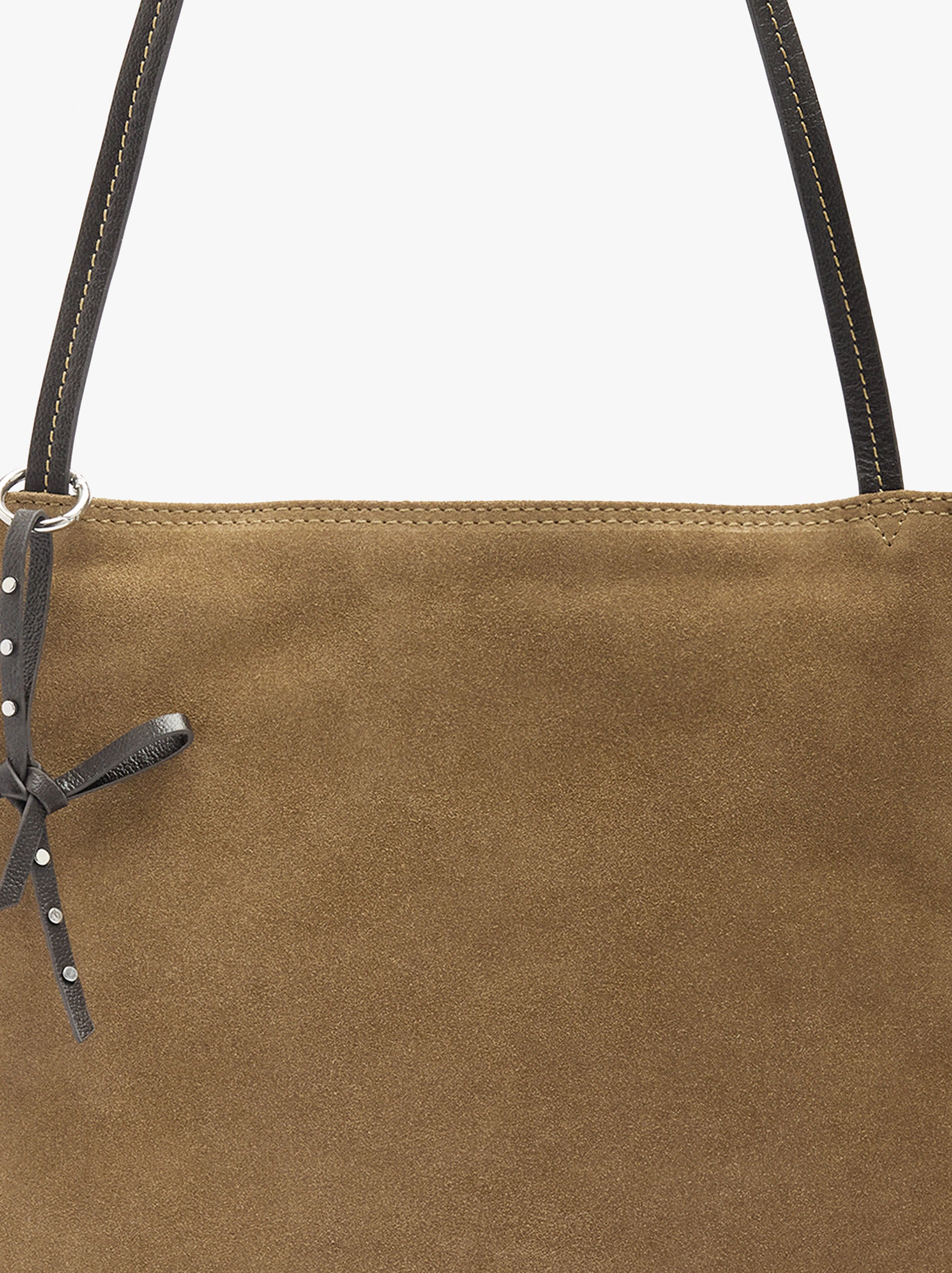 Bolso Shopper Rectangular Con Piel