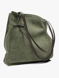 Bolso Shopper Rectangular Con Piel
