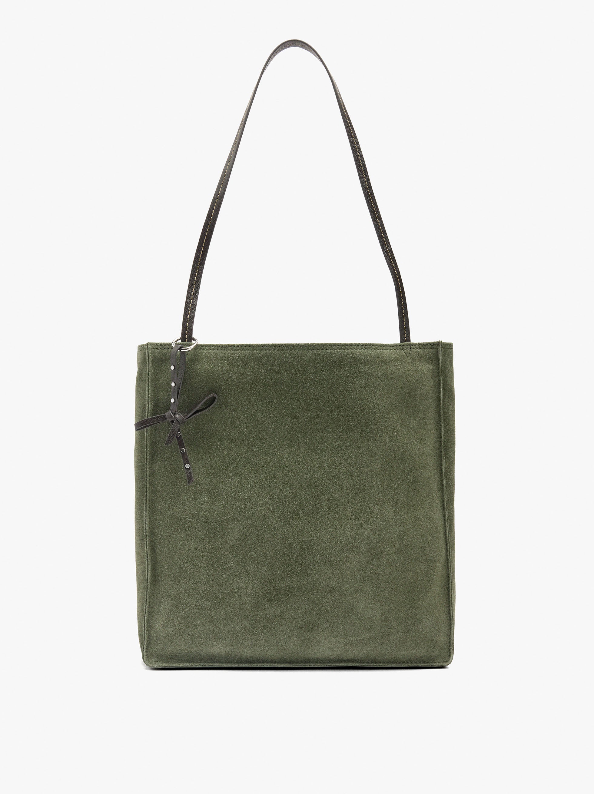 Bolso Shopper Rectangular Con Piel