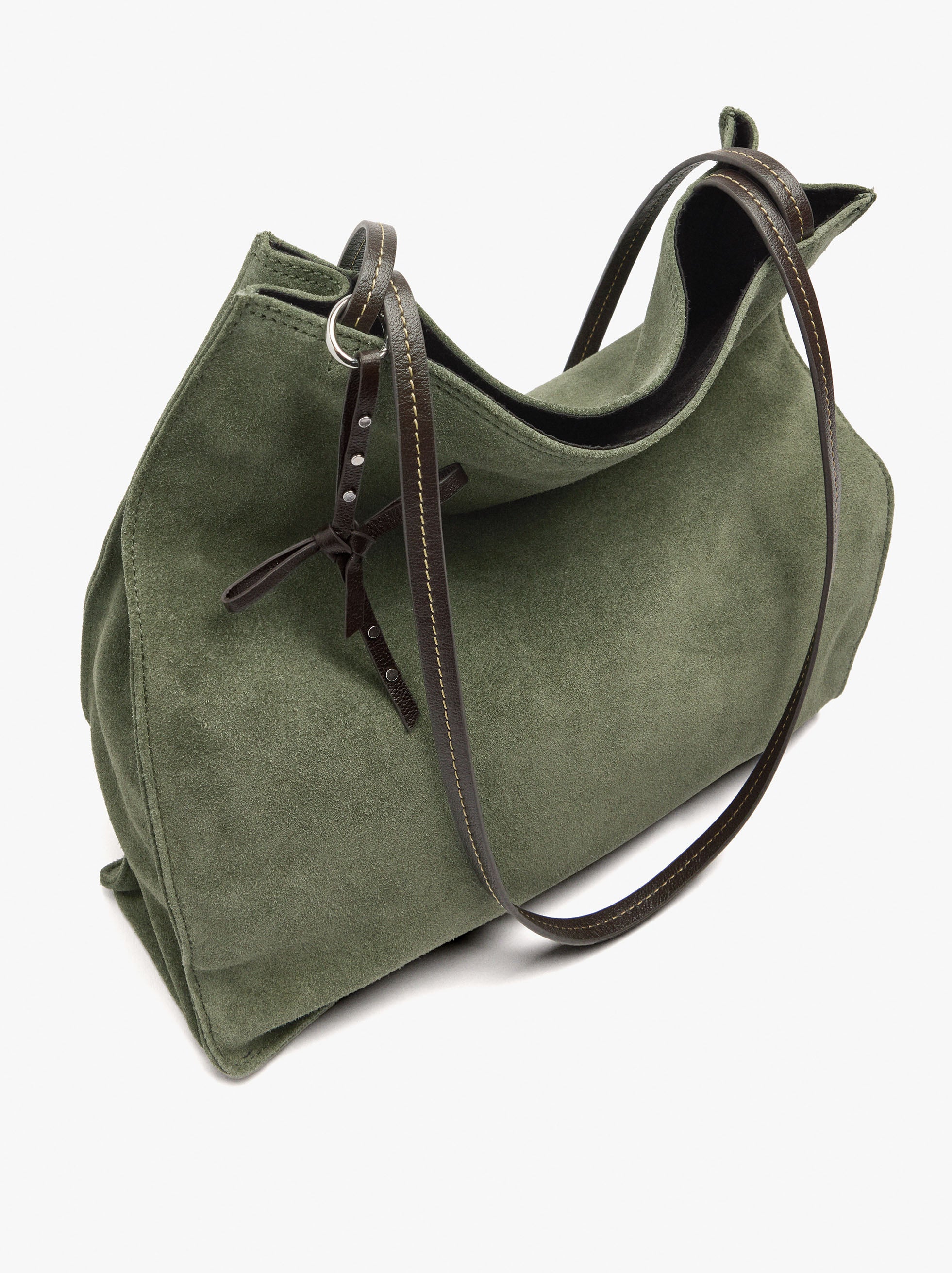 Bolso Shopper Rectangular Con Piel