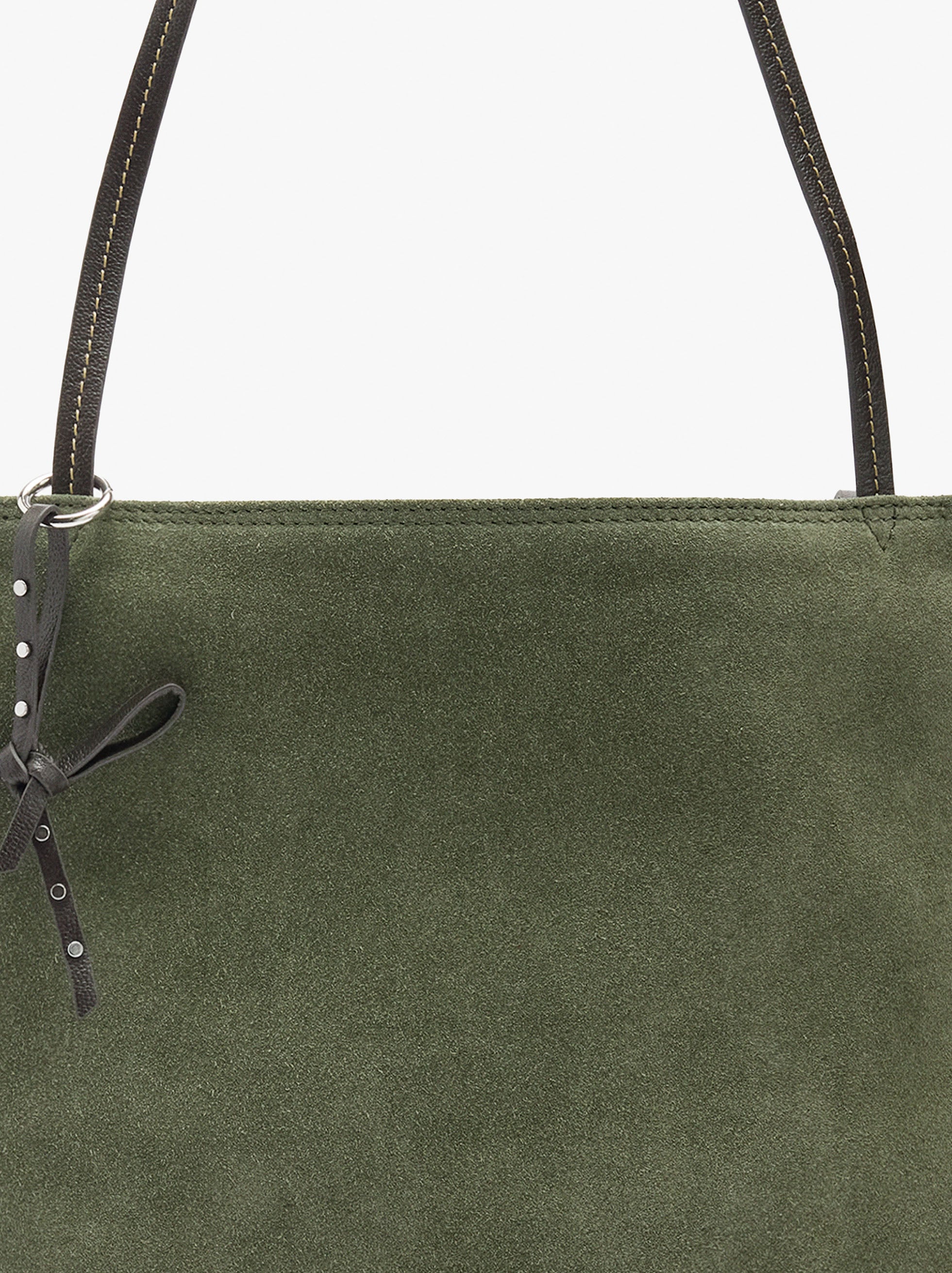 Bolso Shopper Rectangular Con Piel