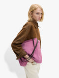 Bolso Shopper Rectangular Con Piel