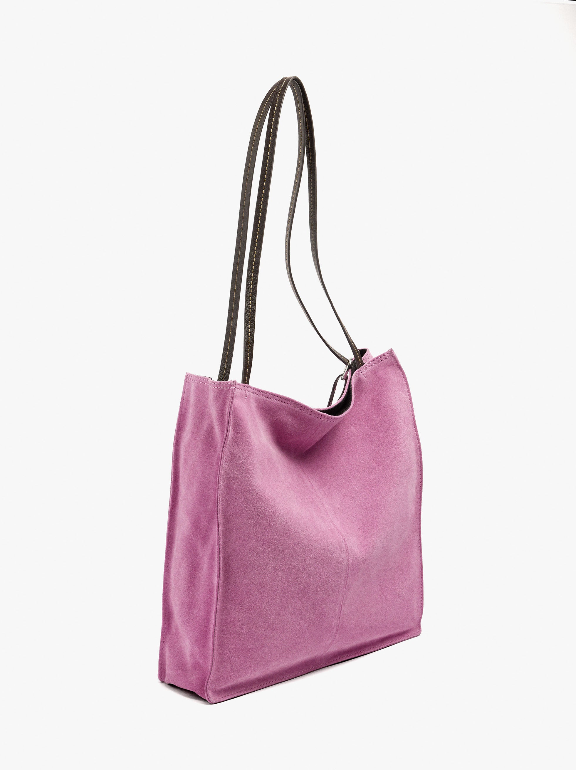 Bolso Shopper Rectangular Con Piel