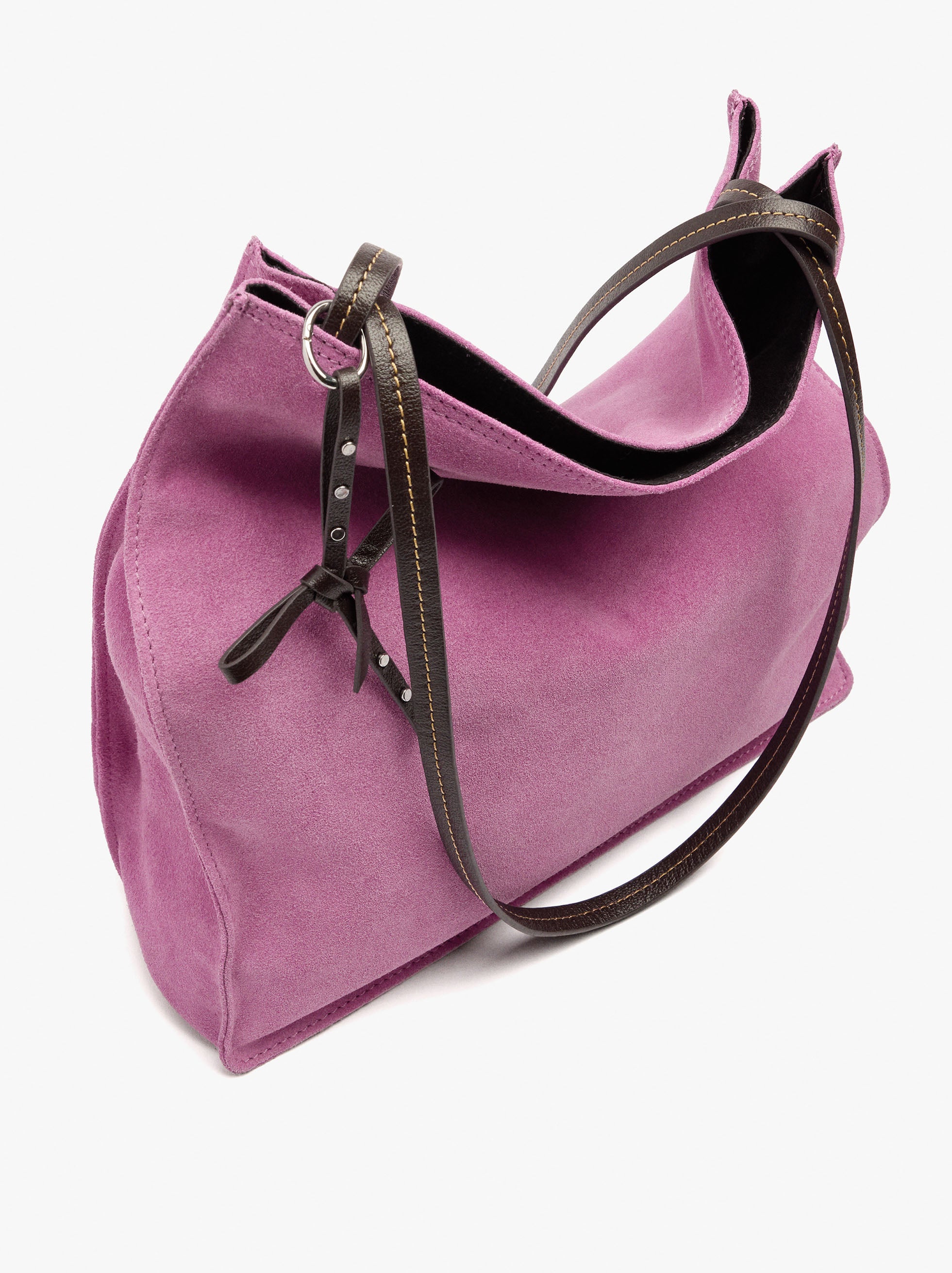 Bolso Shopper Rectangular Con Piel