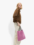 Bolso Shopper Rectangular Con Piel