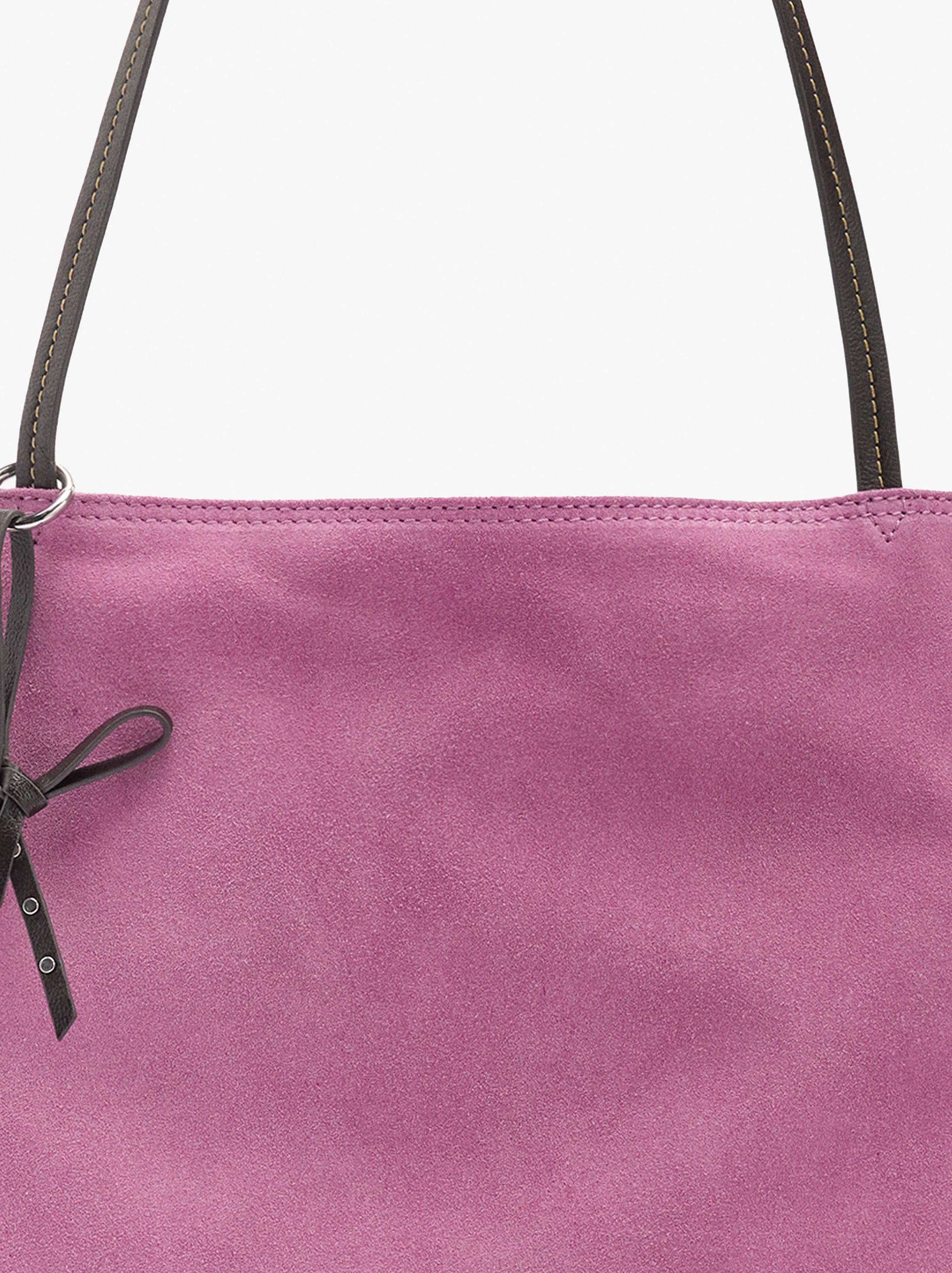 Bolso Shopper Rectangular Con Piel