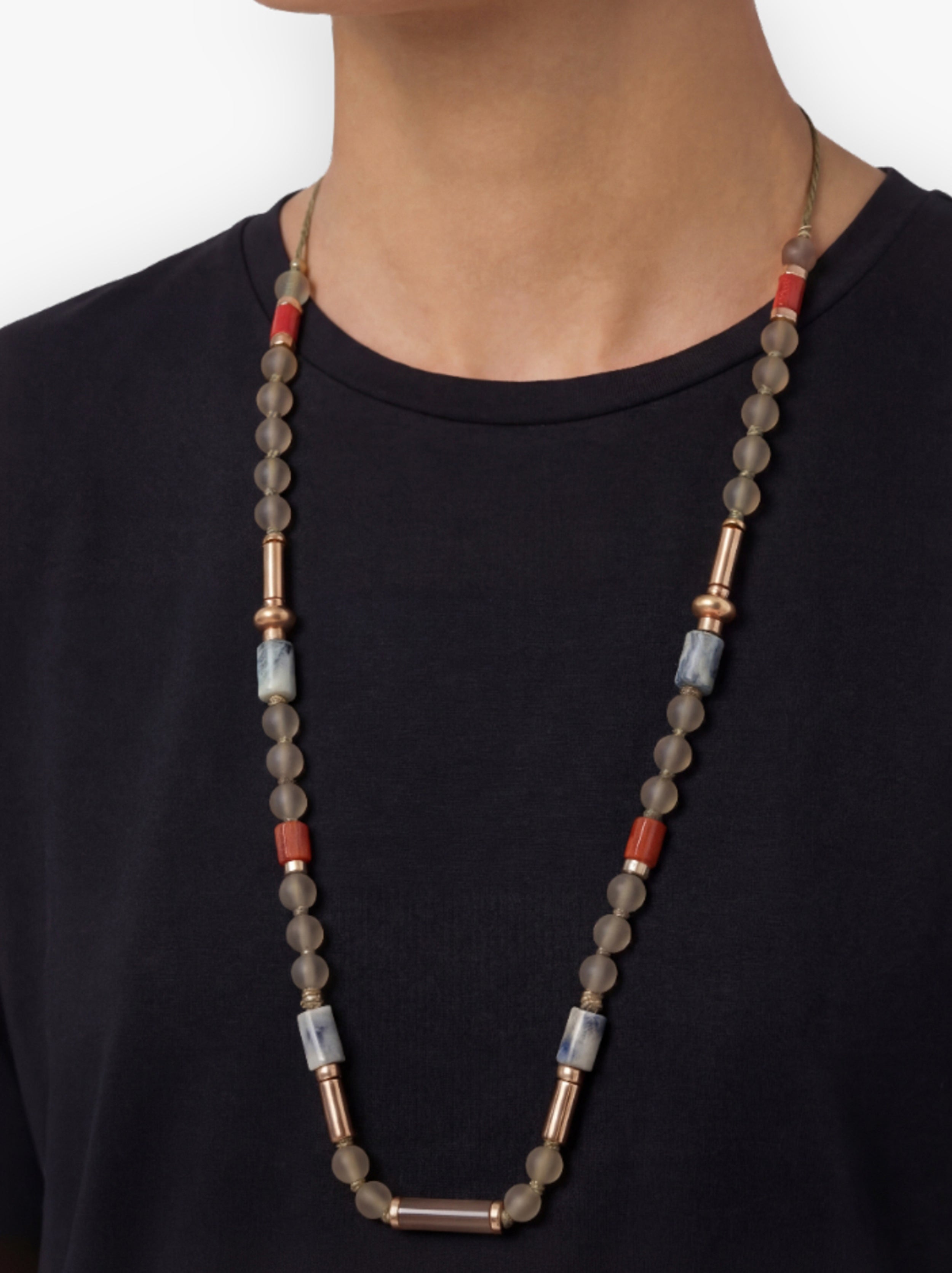Collar Largo Con Cuentas