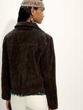 Chaqueta De Piel Con Bolsillo