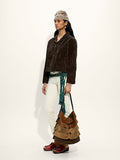 Chaqueta De Piel Con Bolsillo