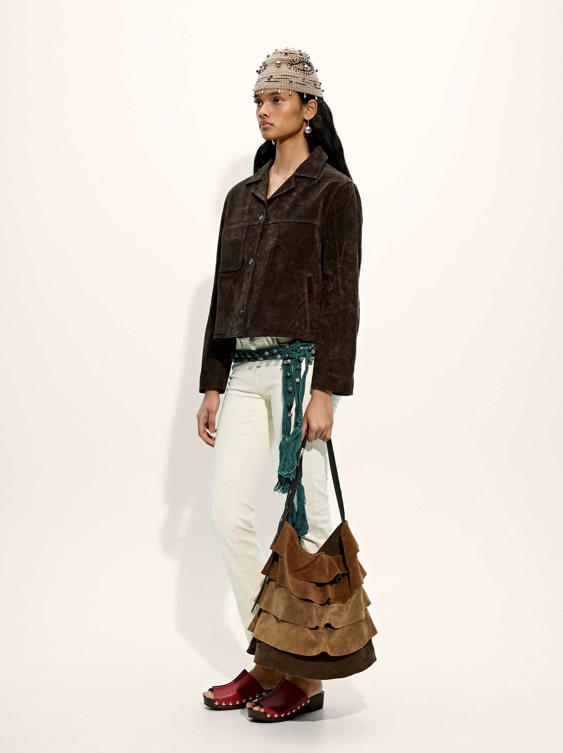 Chaqueta De Piel Con Bolsillo