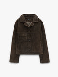 Chaqueta De Piel Con Bolsillo