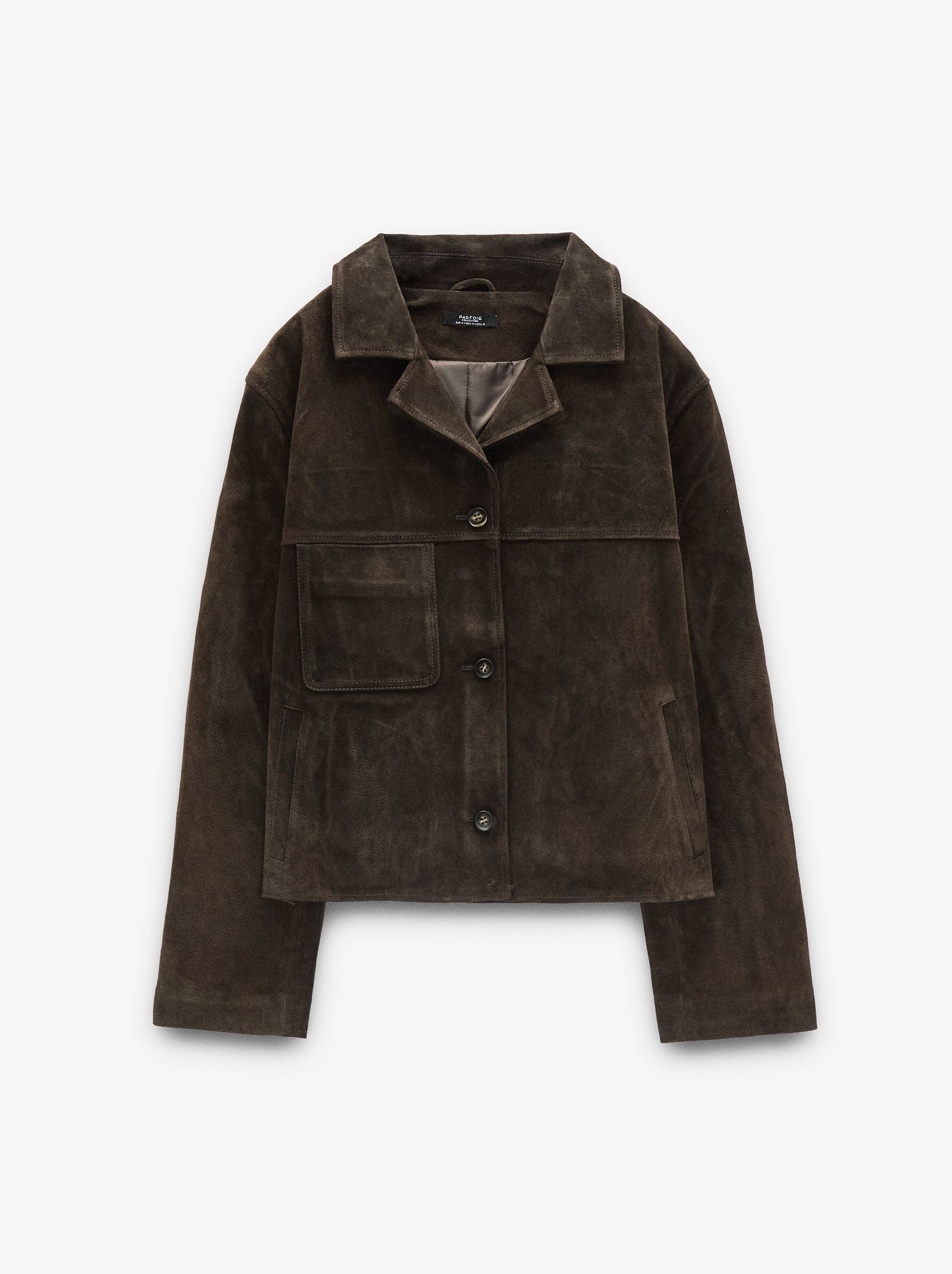 Chaqueta De Piel Con Bolsillo