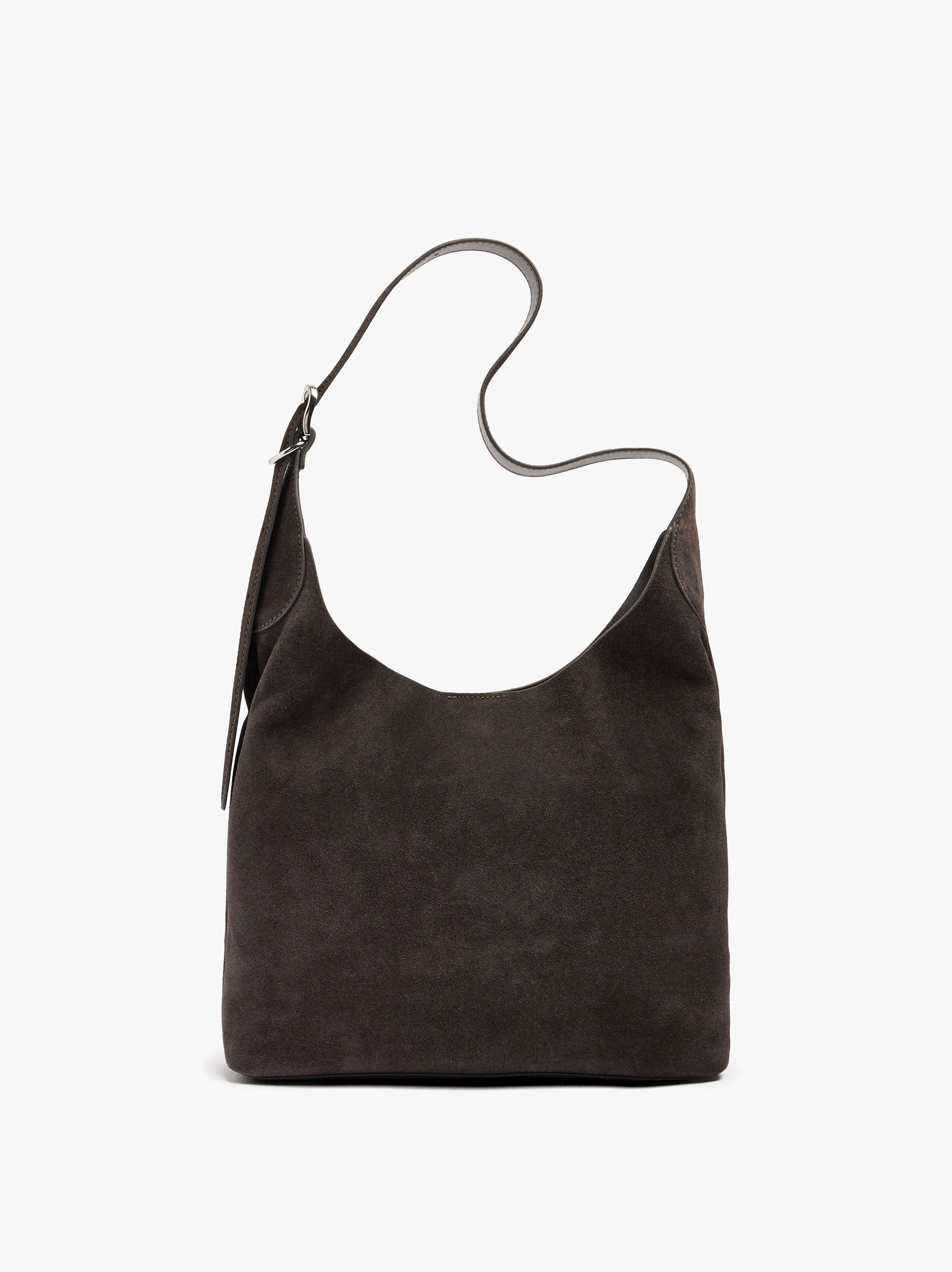 Bolso De Hombro De Piel Con Hebilla