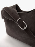 Bolso De Hombro De Piel Con Hebilla