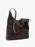 Bolso De Hombro De Piel Con Hebilla