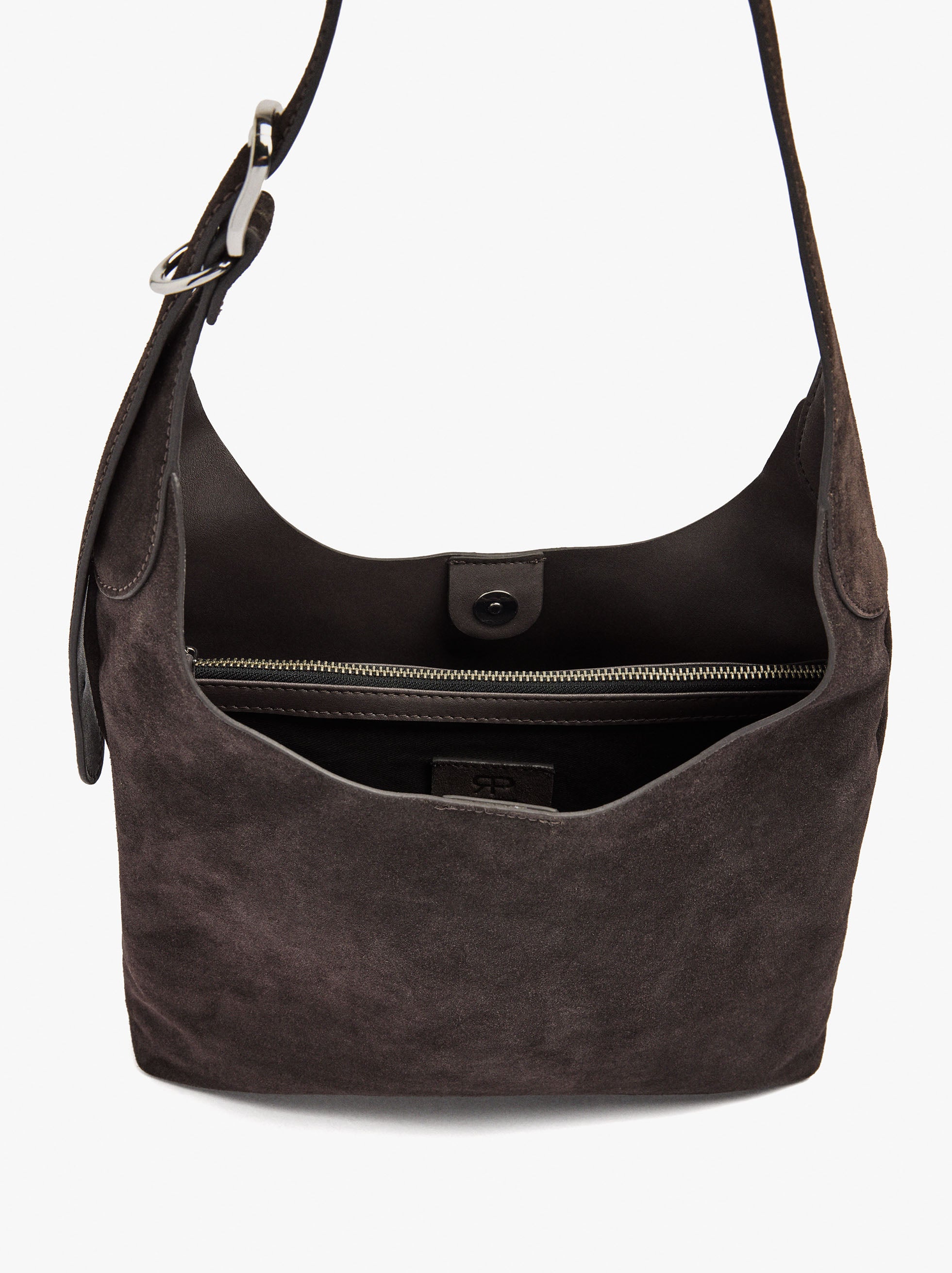 Bolso De Hombro De Piel Con Hebilla