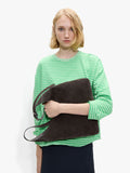 Bolso De Hombro De Piel Con Hebilla