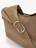 Bolso De Hombro De Piel Con Hebilla