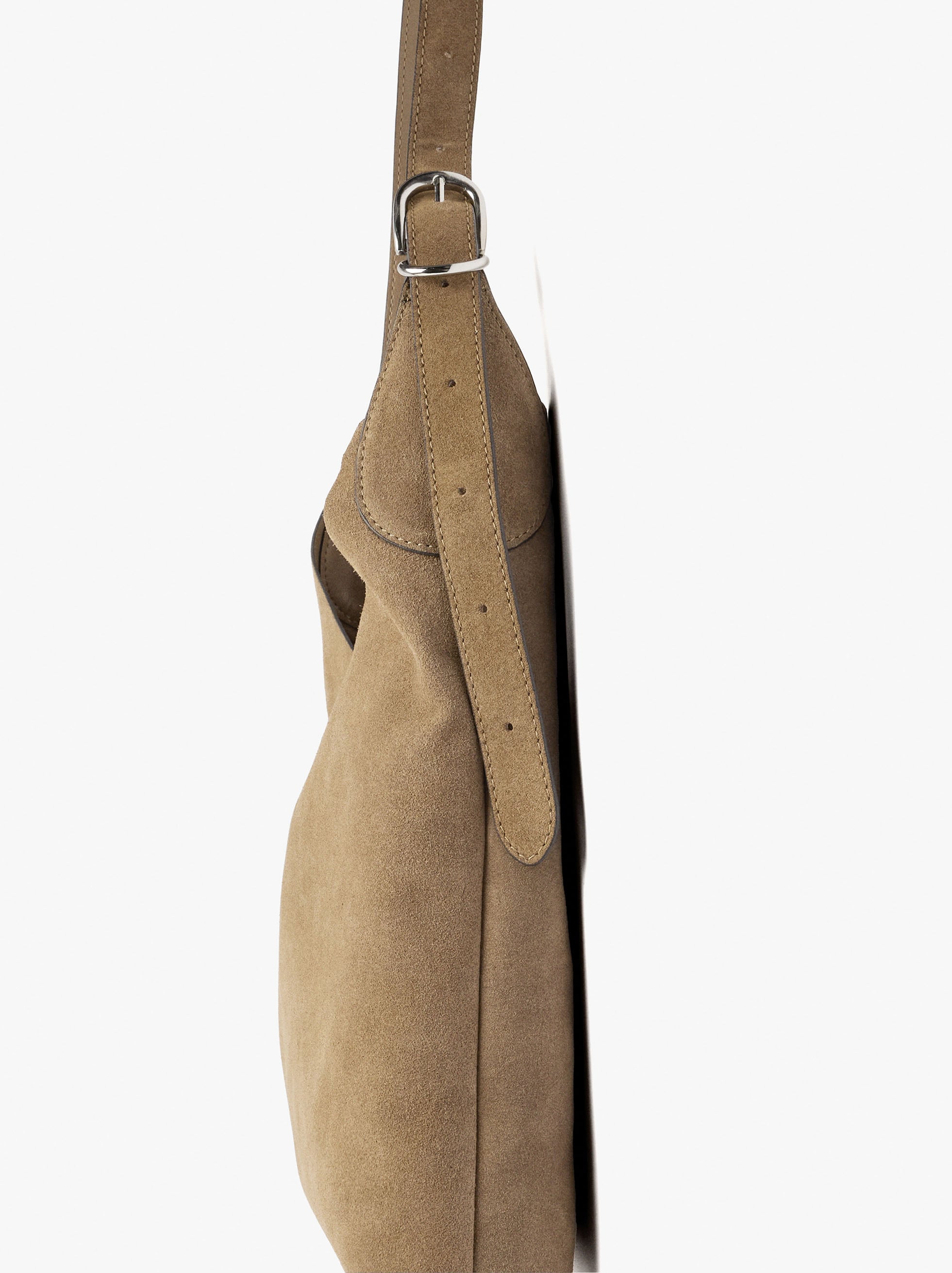 Bolso De Hombro De Piel Con Hebilla