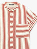 Camisa Cuello Mao A Rayas