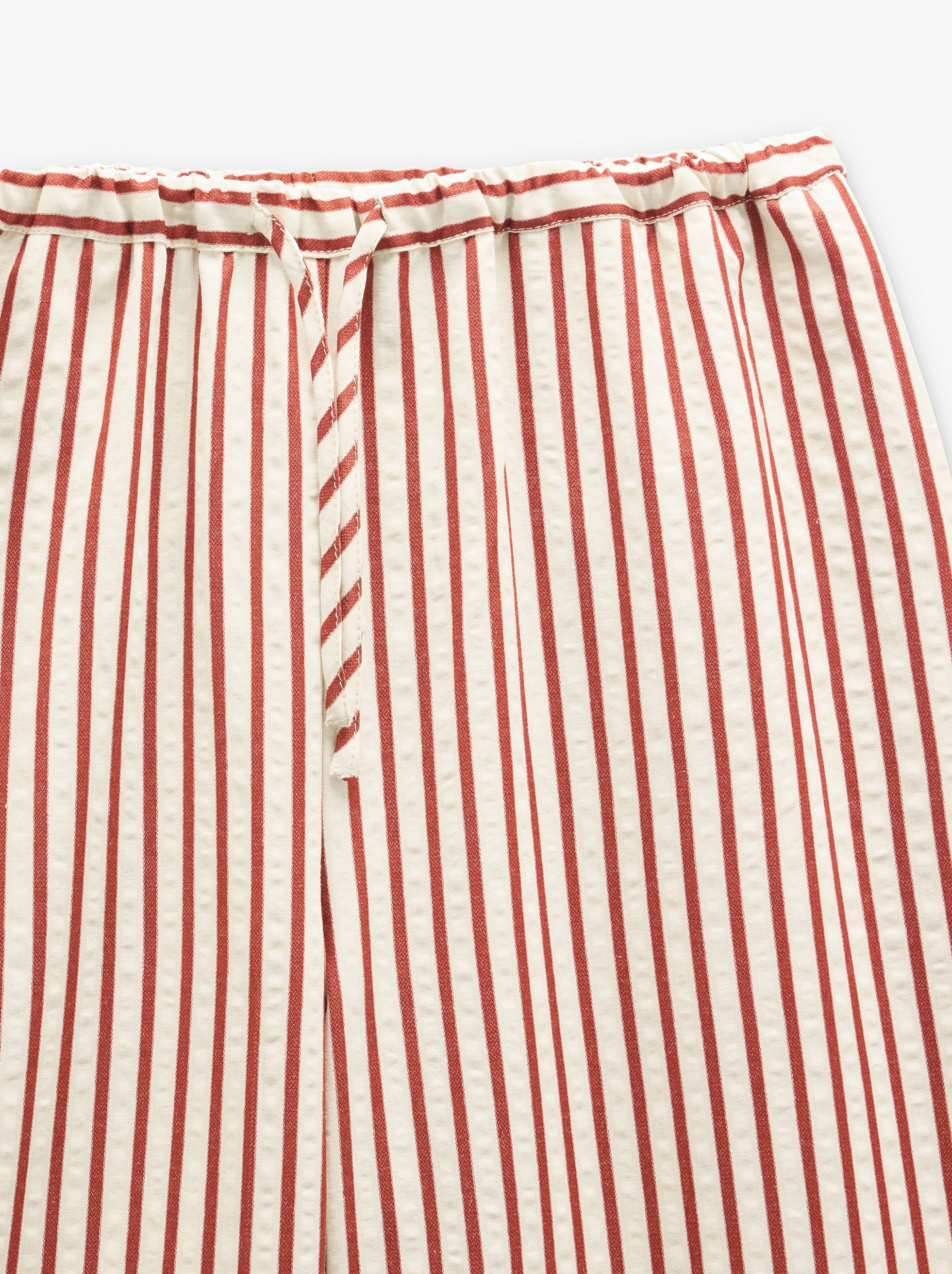 Pantalón Recto A Rayas