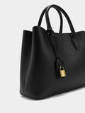 Bolso Tote Con Textura Y Colgante