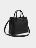 Bolso Tote Con Textura Y Colgante