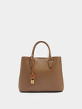 Bolso Tote Con Textura Y Colgante