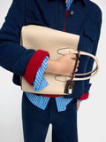 Bolso Tote Con Textura Y Colgante