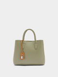 Bolso Tote Con Textura Y Colgante