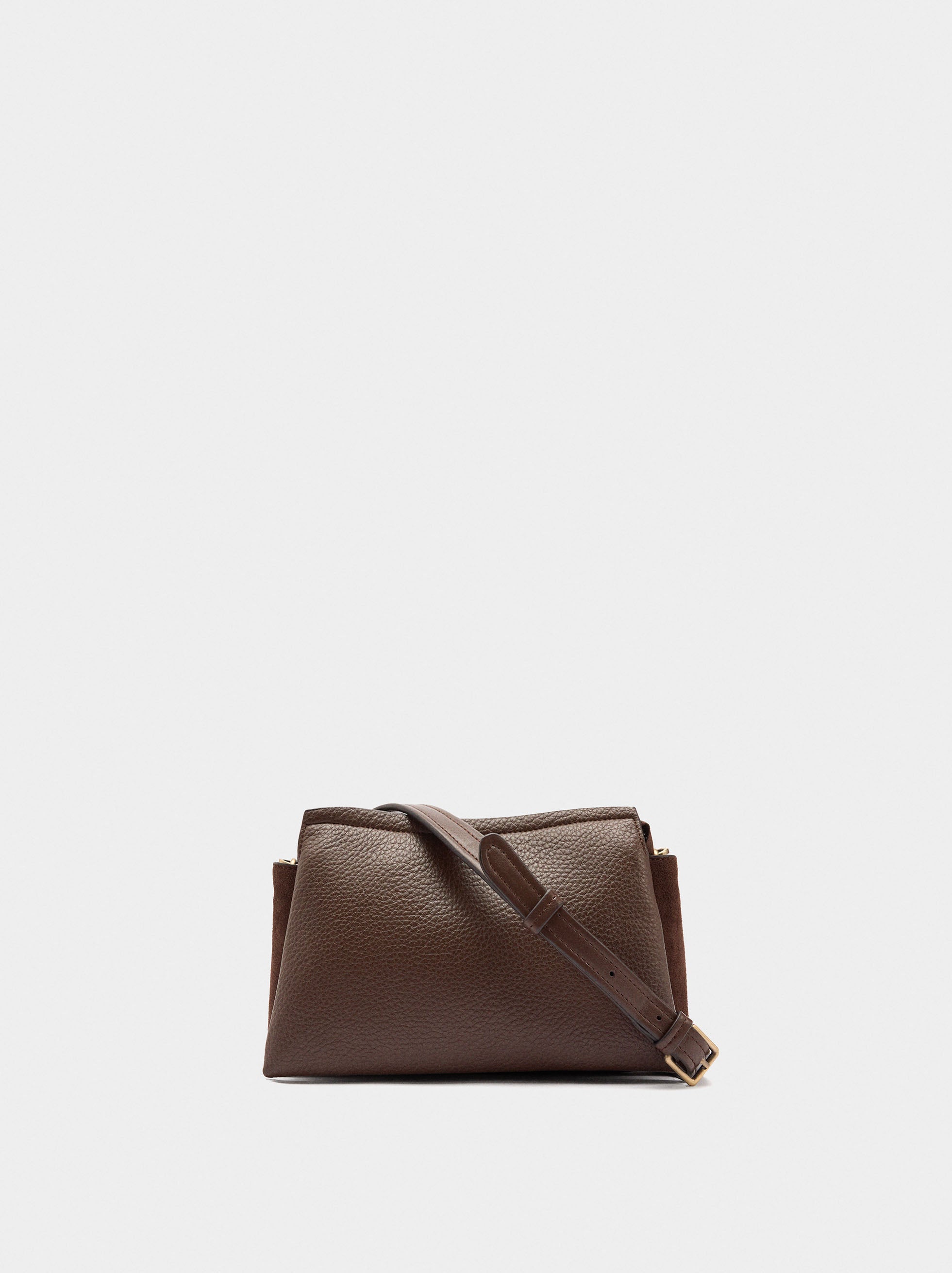 Bolso Bandolera Con Textura Efecto Piel