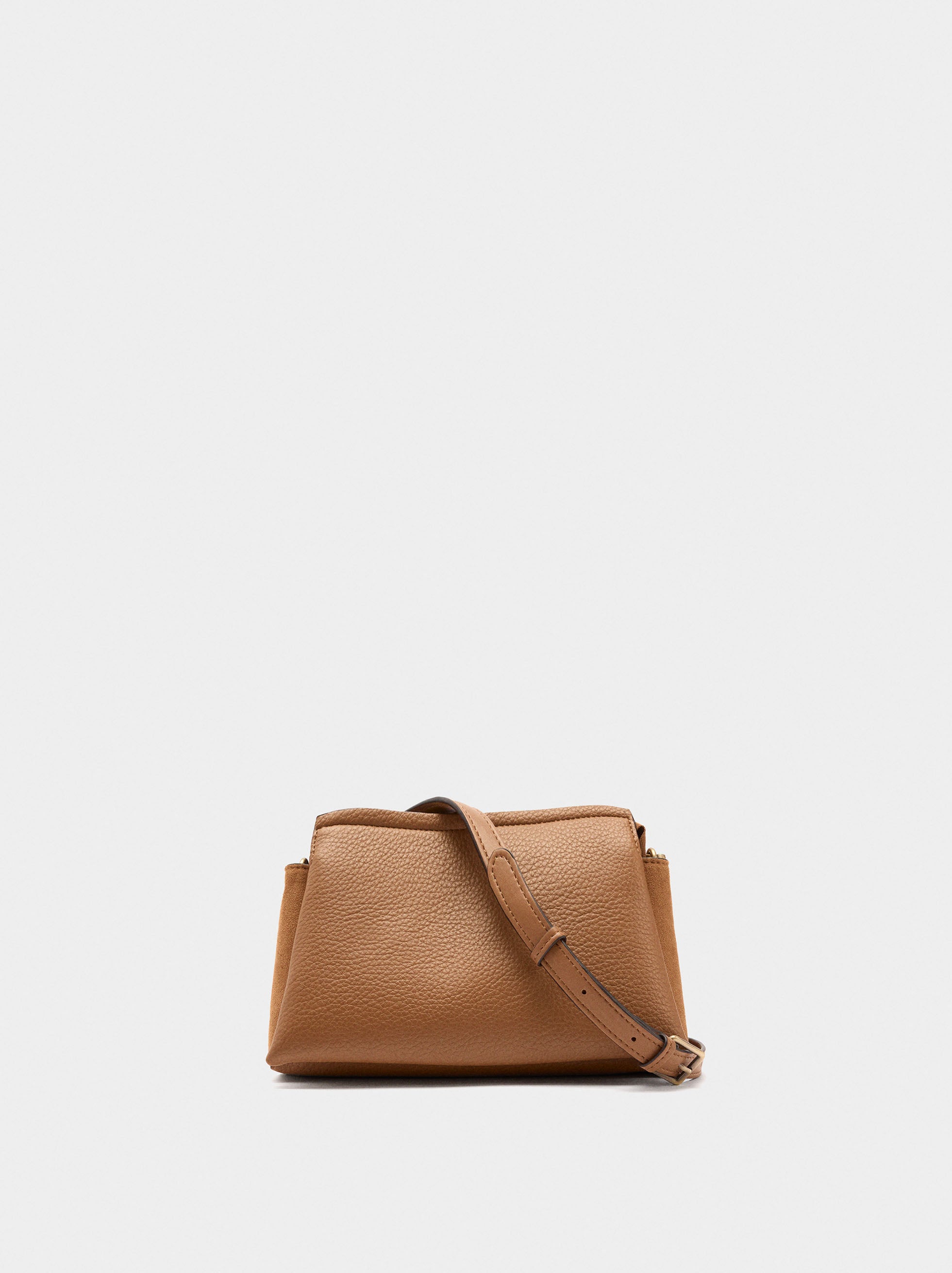 Bolso Bandolera Con Textura Efecto Piel