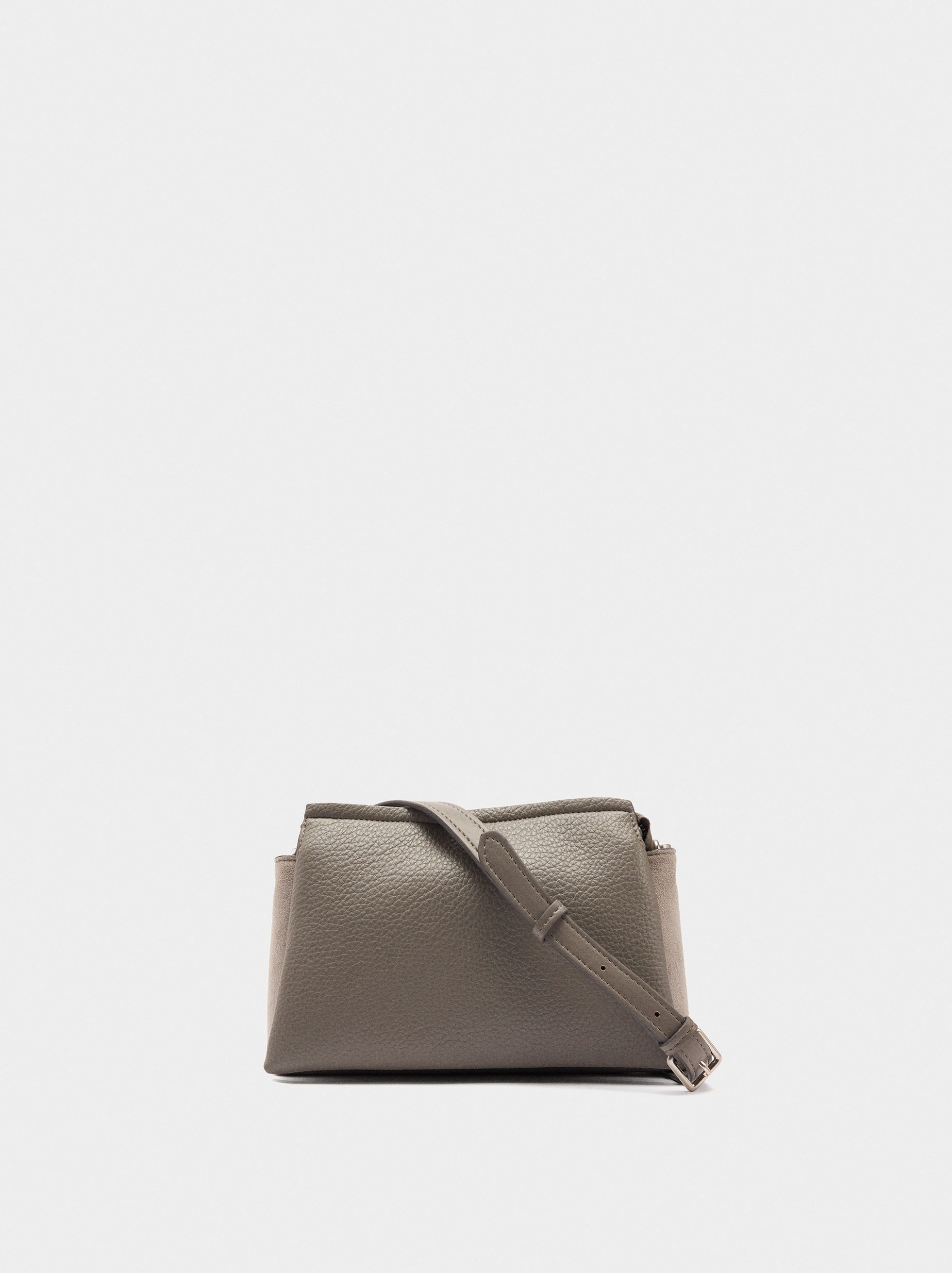 Bolso Bandolera Con Textura Efecto Piel