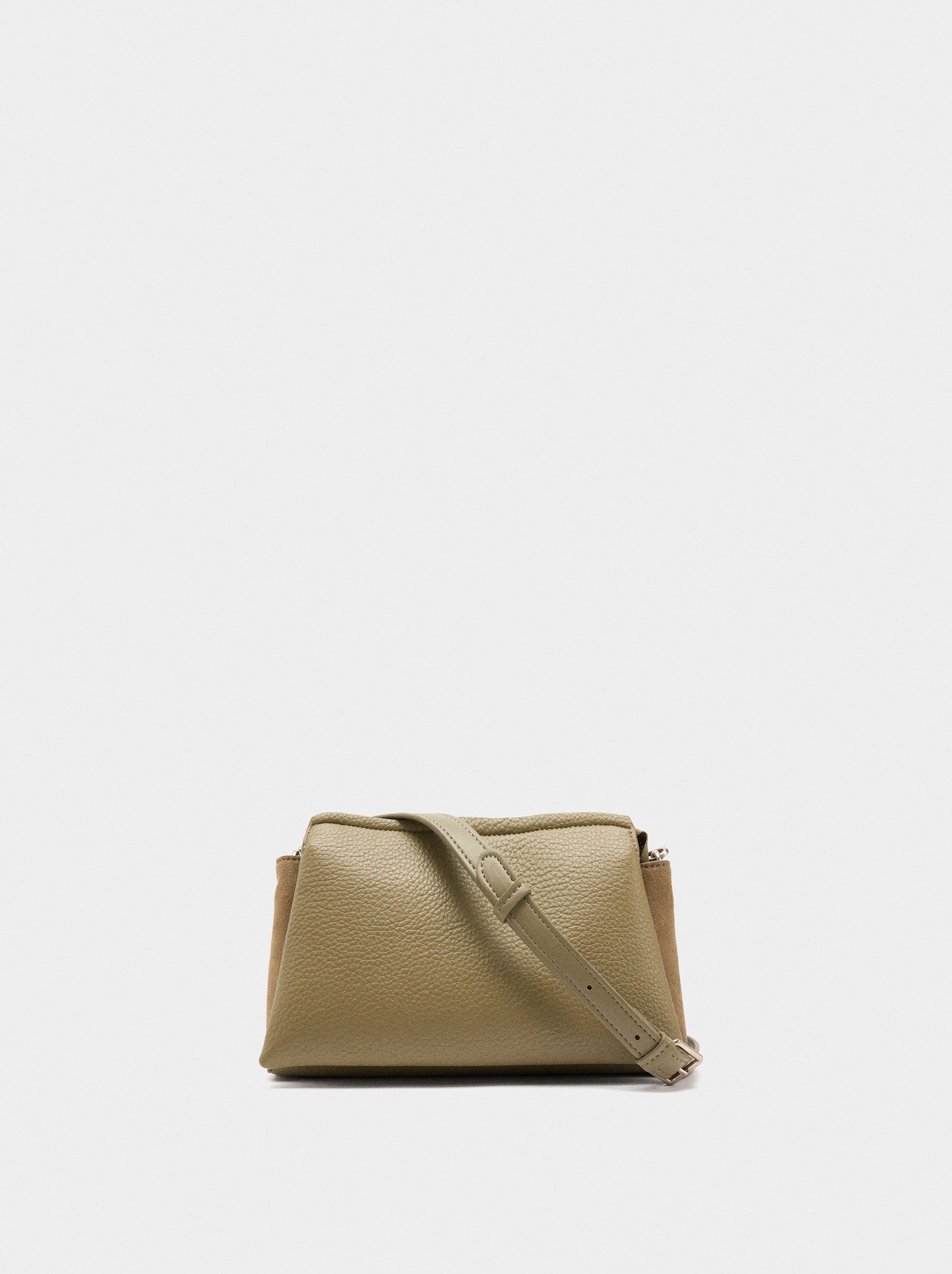 Bolso Bandolera Con Textura Efecto Piel