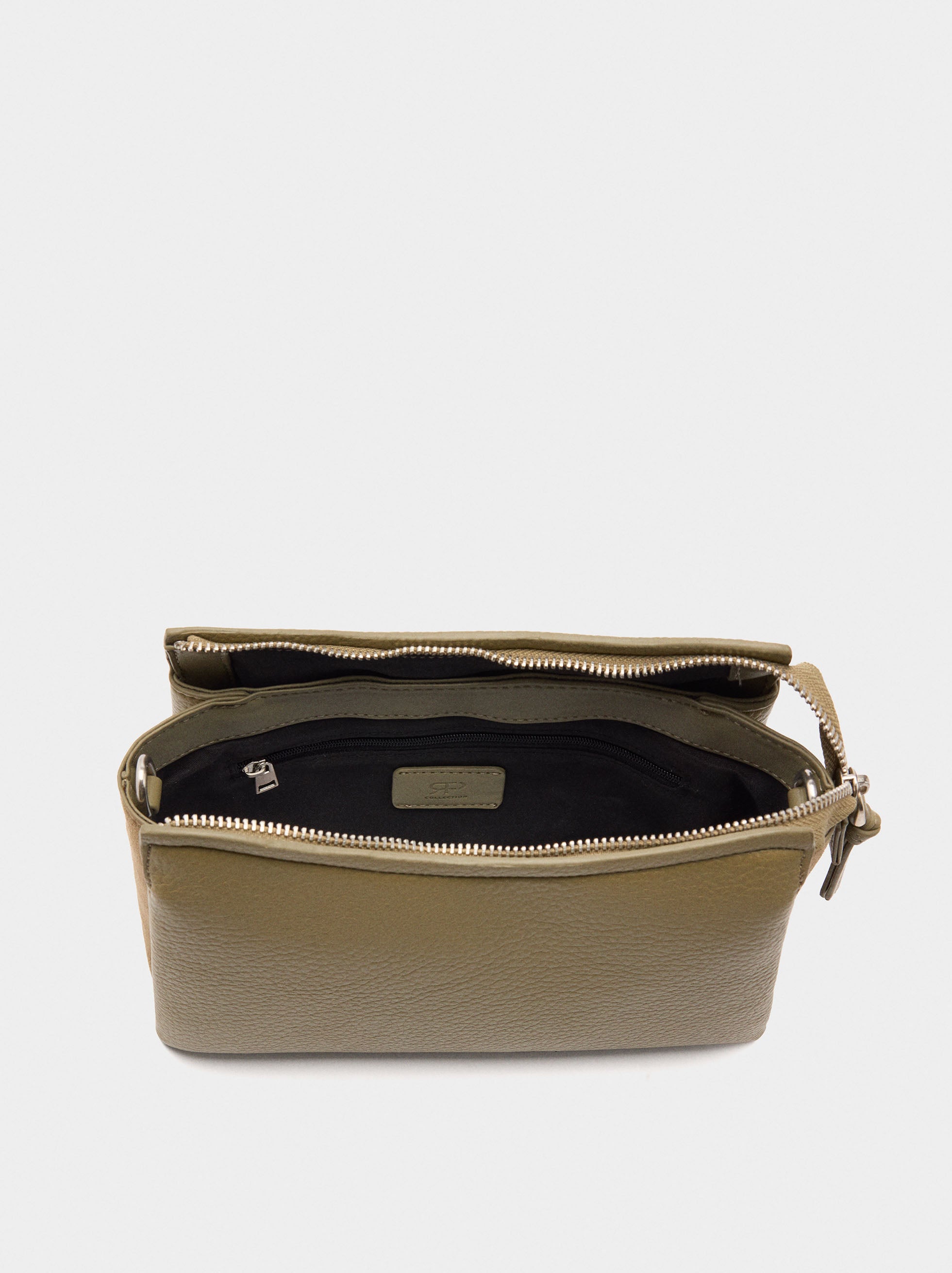 Bolso Bandolera Con Textura Efecto Piel