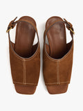 Sandalias De Piel Con Cuña De Yute