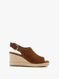 Sandalias De Piel Con Cuña De Yute