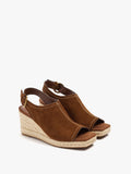 Sandalias De Piel Con Cuña De Yute
