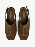 Sandalias De Piel Con Cuña De Yute