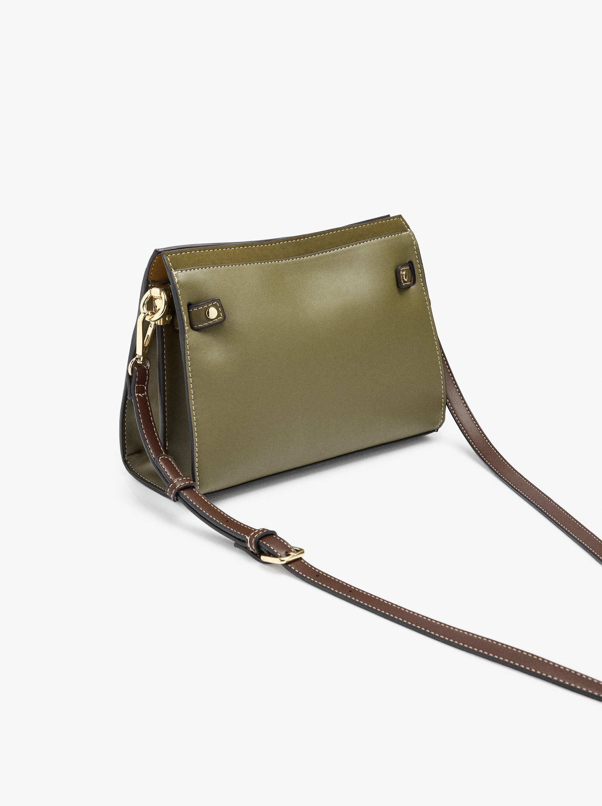 Bolso De Mano Liso Con Bandolera
