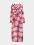 Vestido Drapeado A Cuadros