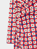 Vestido Drapeado A Cuadros