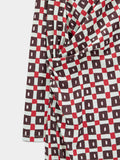 Vestido Drapeado A Cuadros