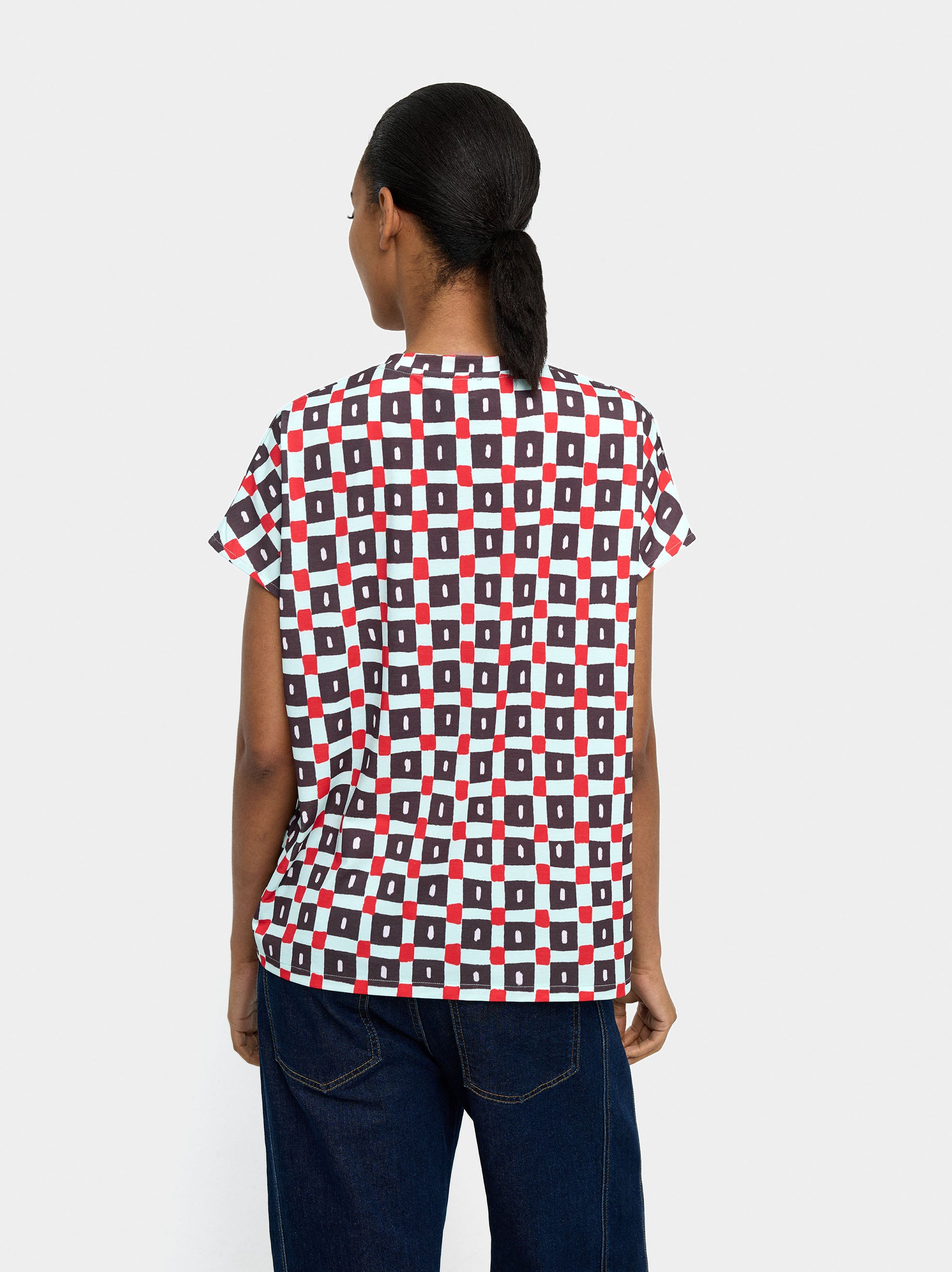 Blusa Estampada A Cuadros