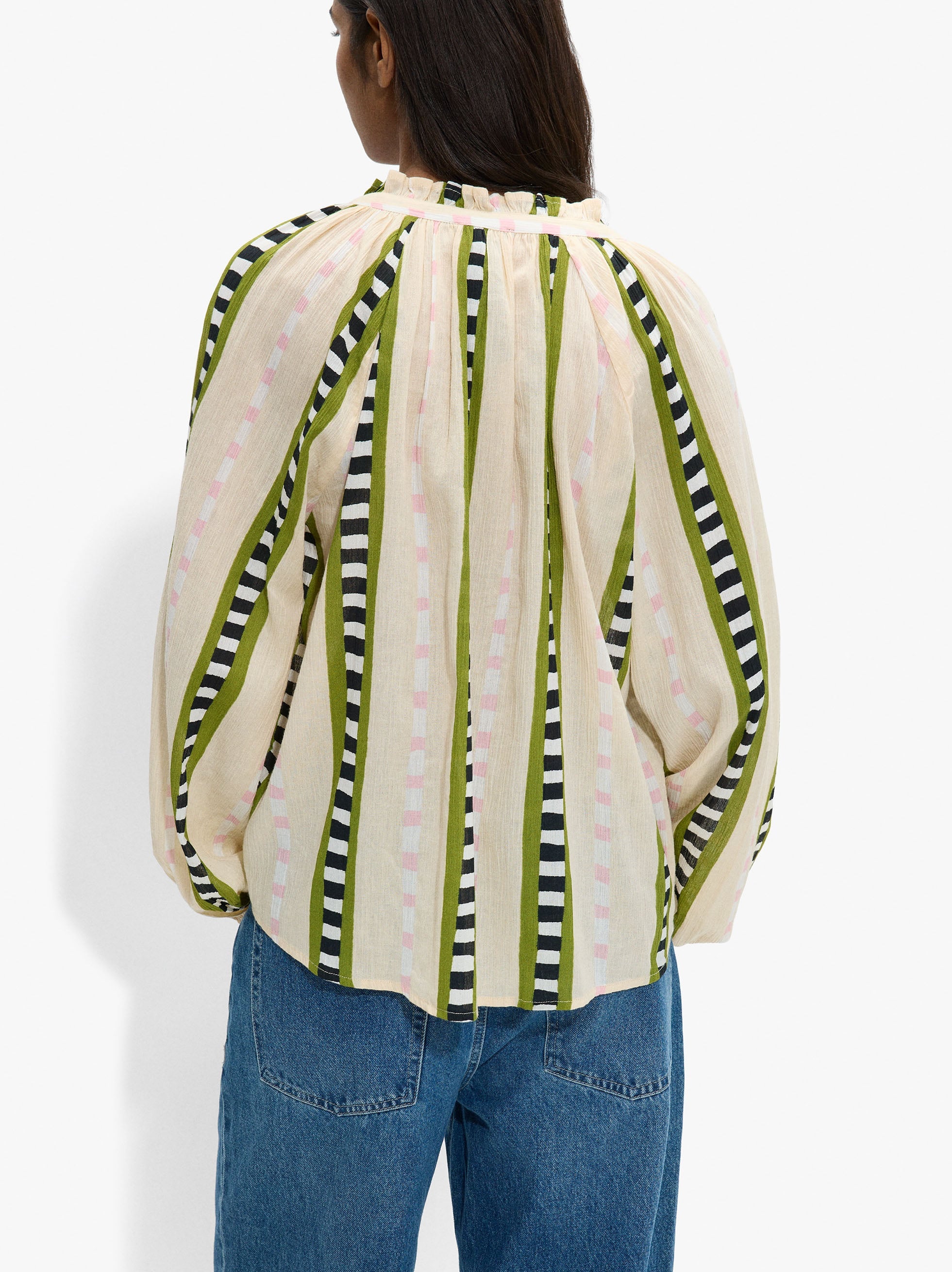 Blusa Estampado Contraste 100% Algodón