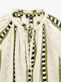 Blusa Estampado Contraste 100% Algodón